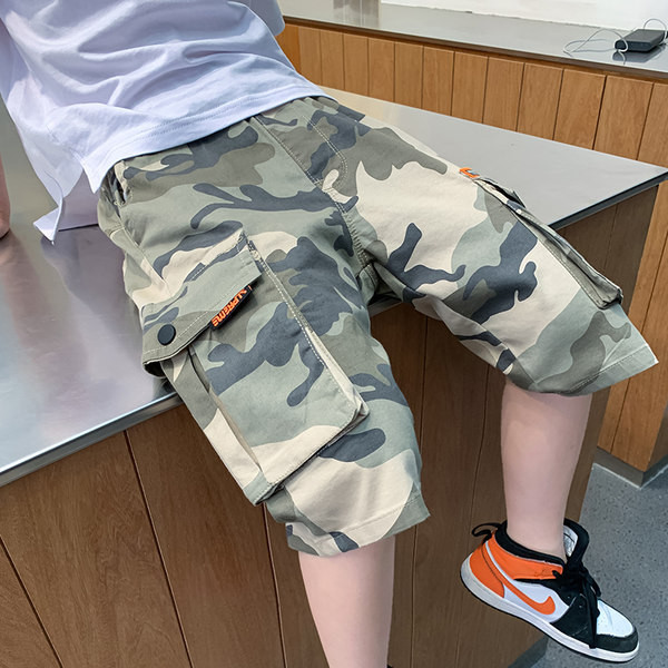 Dječje 3/4 hlače s džepovima za dječake