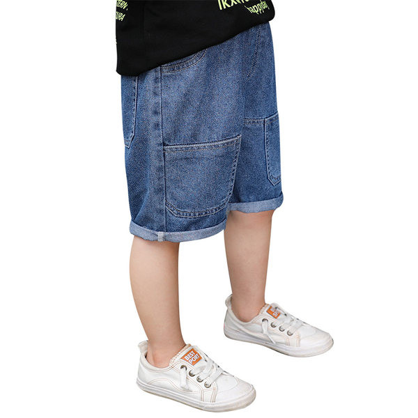 Dječje ležerne kratke traperice s džepovima-za dječake