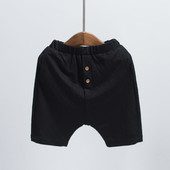 Crne dječje kratke hlače s gumbima