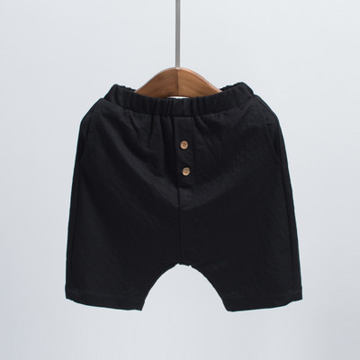 Crne dječje kratke hlače s gumbima
