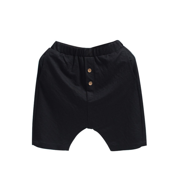 Crne dječje kratke hlače s gumbima