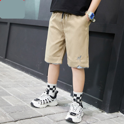 Dječje kratke hlače s vezicama i džepovima dužine 3/4