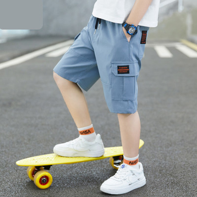 Dječje kratke hlače s vezicama i džepovima dužine 3/4