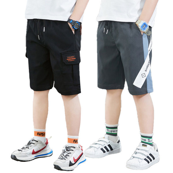 Dječje kratke hlače s vezicama i džepovima dužine 3/4