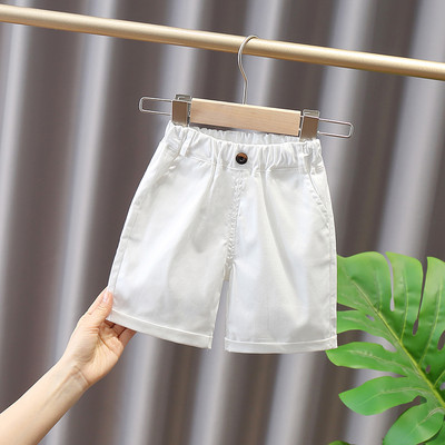 Παιδικά σορτς με ελαστική μέση και κουμπί