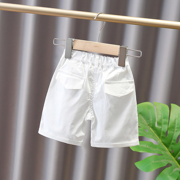 Παιδικά σορτς με ελαστική μέση και κουμπί