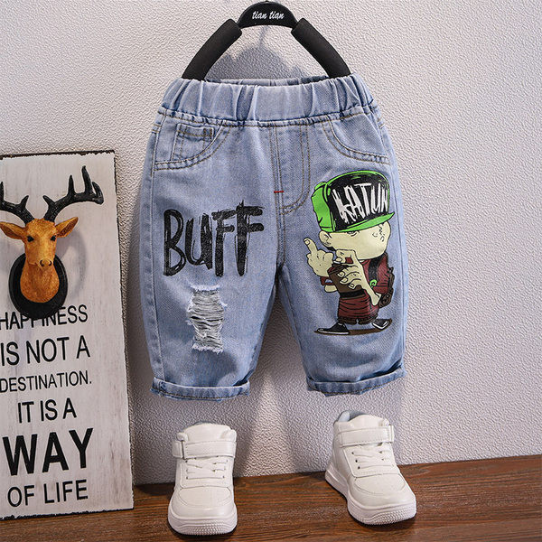 Dječje kratke traperice s aplikacijom i elastičnim strukom - za dječake