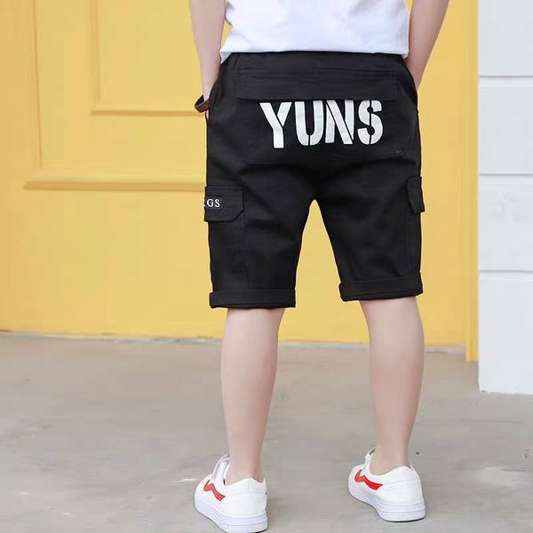 Dječje kratke hlače s natpisom i džepovima - dva modela