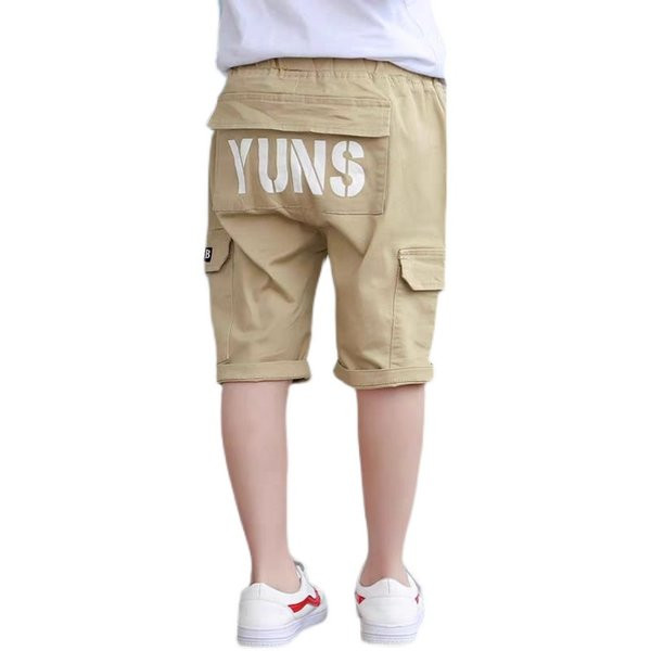 Dječje kratke hlače s natpisom i džepovima - dva modela