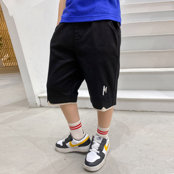 Παιδικό καλοκαιρινό παντελόνι με μήκος 3/4 και τσέπες