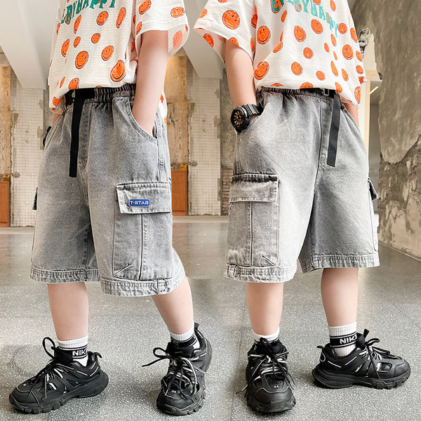 Dječje traperice 3/4 hlače s džepovima