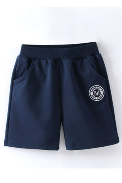 Παιδικά σορτς με επιγραφές και ελαστική μέση