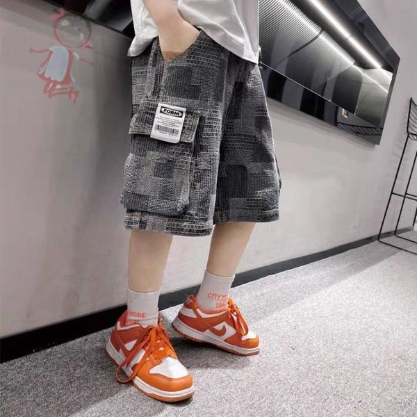 Καλοκαιρινό  παιδικό παντελόνι για αγόρια με τσέπες