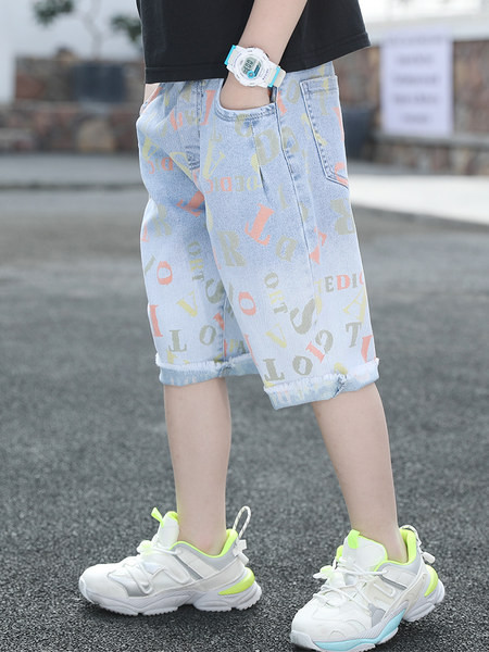 Τρέχον τζιν για παιδιά με επιγραφές - για αγόρια