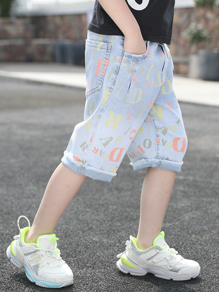 Τρέχον τζιν για παιδιά με επιγραφές - για αγόρια