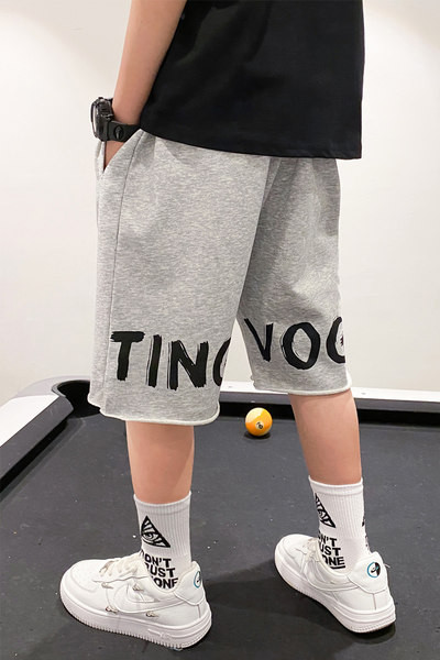 Παντελόνι 3/4 με επιγραφές και ελαστική μέση