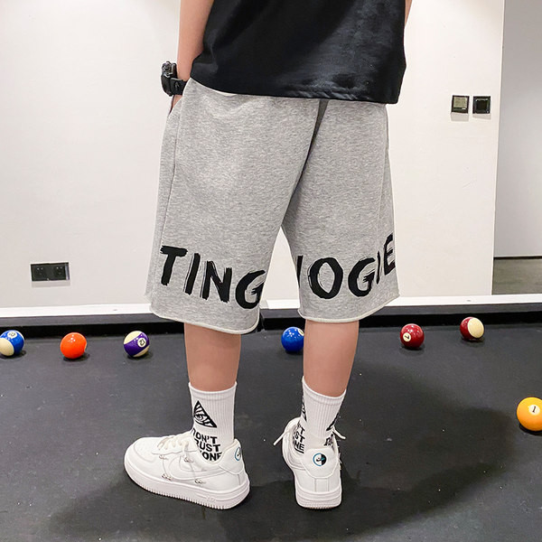 Παντελόνι 3/4 με επιγραφές και ελαστική μέση