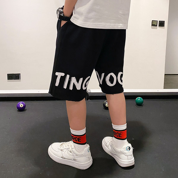 Παντελόνι 3/4 με επιγραφές και ελαστική μέση