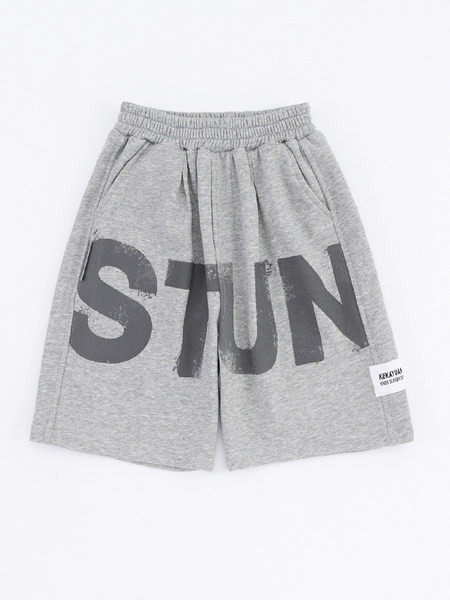 Dječje pamučne kratke hlače s natpisom i 3/4 dužine