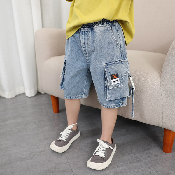 Παιδικά τζιν 3/4 για αγόρια με τσέπες