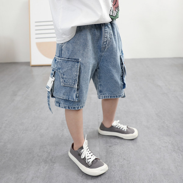 Παιδικά τζιν 3/4 για αγόρια με τσέπες