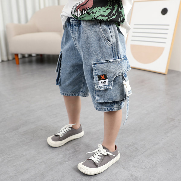 Παιδικά τζιν 3/4 για αγόρια με τσέπες