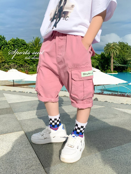 Παιδικά σορτς με ελαστική μέση και τσέπες