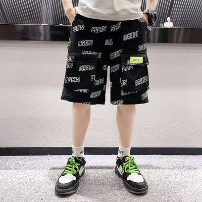 Καλοκαίρι παντελόνι 3/4 με επιγραφή για αγόρια