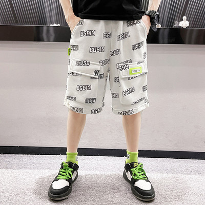 Καλοκαίρι παντελόνι 3/4 με επιγραφή για αγόρια