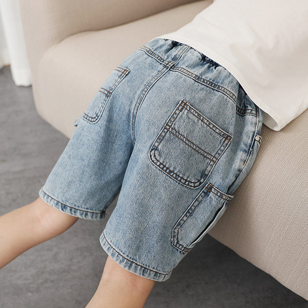 Traper 3/4 hlače s džepovima u plavoj boji