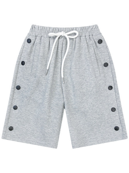 Dječje hlače u crnoj i sivoj boji s elastičnim strukom