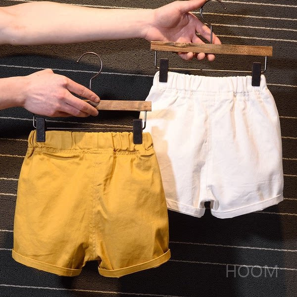 Детски къси панталони с джобове и ластична талия за момчета