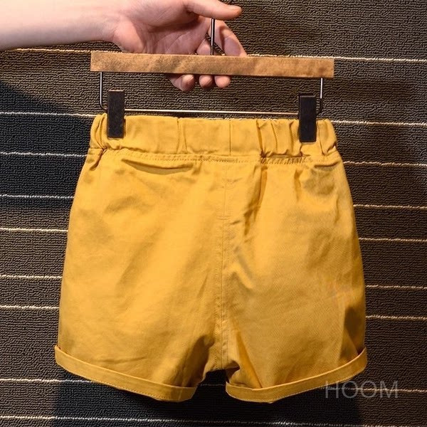 Детски къси панталони с джобове и ластична талия за момчета