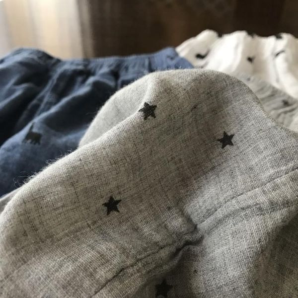 Летни памучни панталони с ластична талия