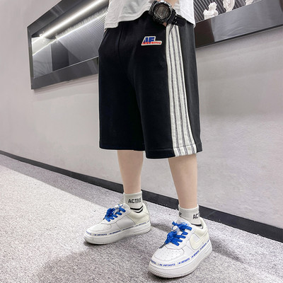 Летни памучни панталони с джобове и надписи