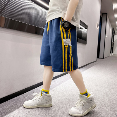 Летни памучни панталони с джобове и надписи