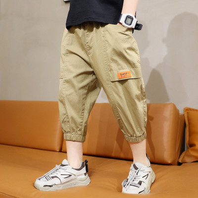 Детски панталон с 7/8 дължина с джобове за момчета