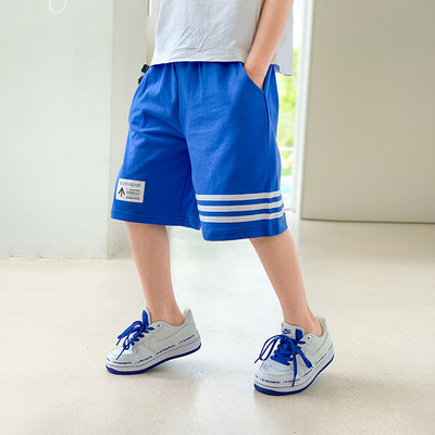 Детски къси панталони с ленти и надпис за момчета