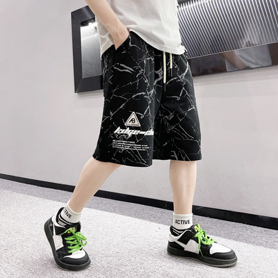 Детски цветни панталони с връзки за момчета