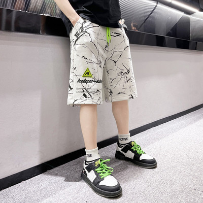 Детски цветни панталони с връзки за момчета