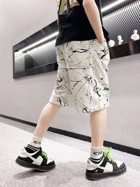 Детски цветни панталони с връзки за момчета