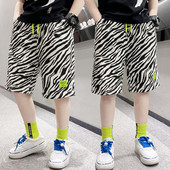 Детски къси панталони с връзки и ластична талия