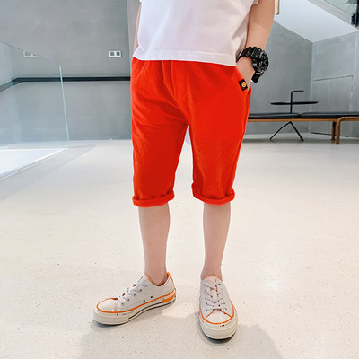 Детски летни къси панталони с джобове и връзки