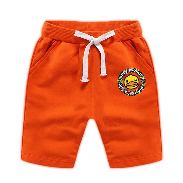 Детски памучни панталони с цветна апликация