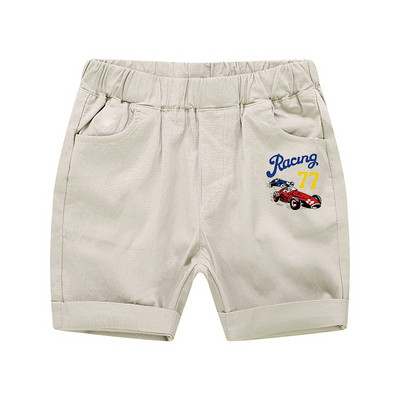 Къси детски панталони с ластична талия и цветна апликация
