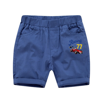 Къси детски панталони с ластична талия и цветна апликация