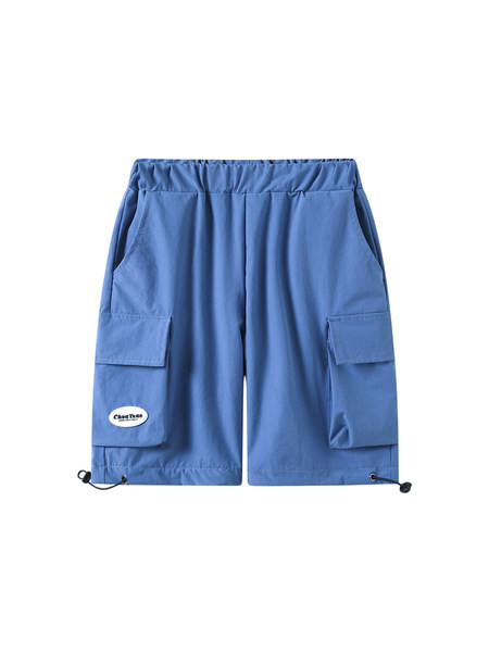 Сини детски 3/4 панталони с джобове