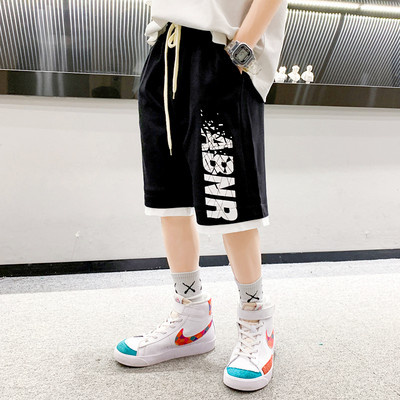 Детски ежедневни панталони с надписи и връзки за момчета