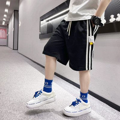 Ежедневен детски панталон с джобове и връзки