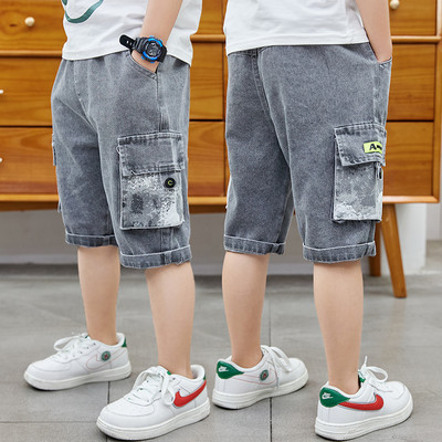 Детски 3/4 дънки със странични джобове